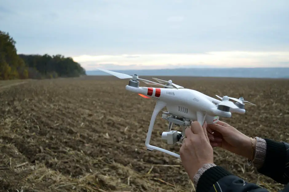 Image of a person using a drone in an open field, demonstrating combatting interference in the FPV realm