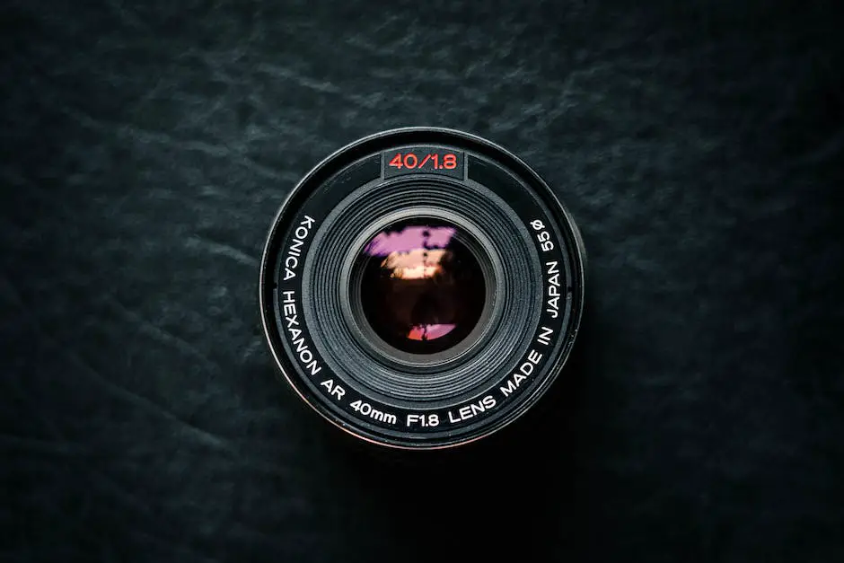 An image of a camera lens with the f-stop numbers displayed on a chart in the foreground with an out-of-focus background.