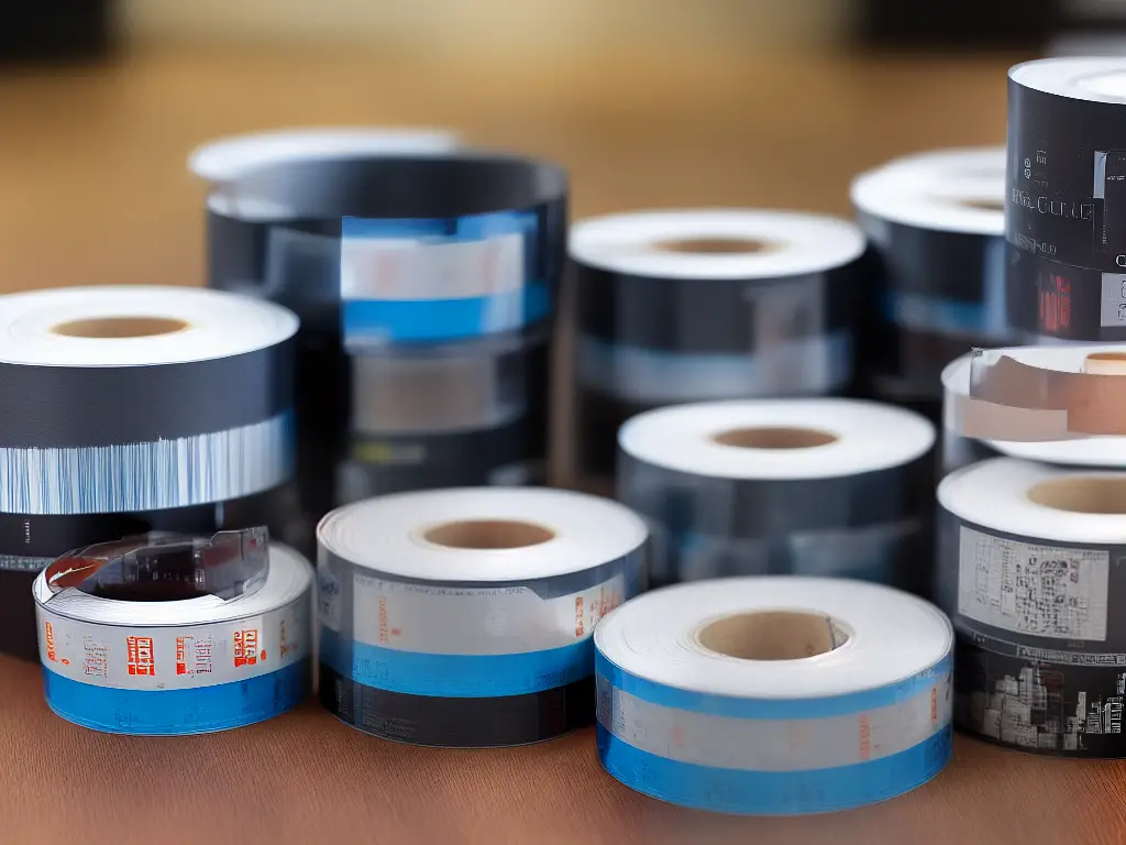 An image of three rolls of film with labels that say 35mm, 120, and large format, respectively, stacked on top of each other with light streaks in the background. The image shows the difference in size between the three film formats.