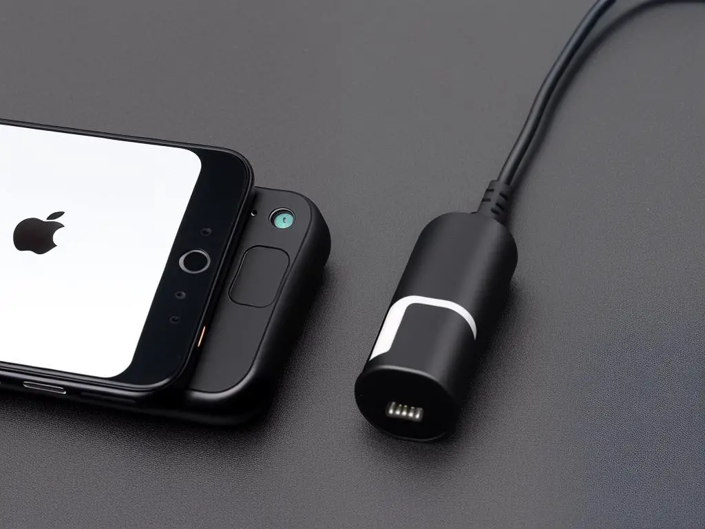 Image of an iPhone charge adapter showing proper handling and storage practices.